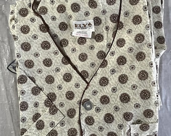 vintage mens 60s shorty pajama ELY WALKER polycotton D USA