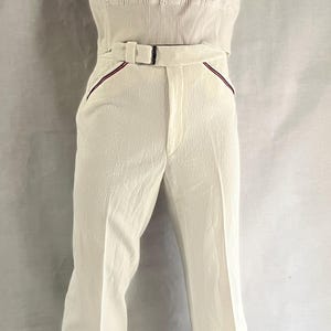 vintage 70s men&#39;s POLYESTER flared pants cuffed 34