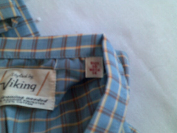 vintage 50s 60s boys shirt check VIKING USA nos 18 - image 6