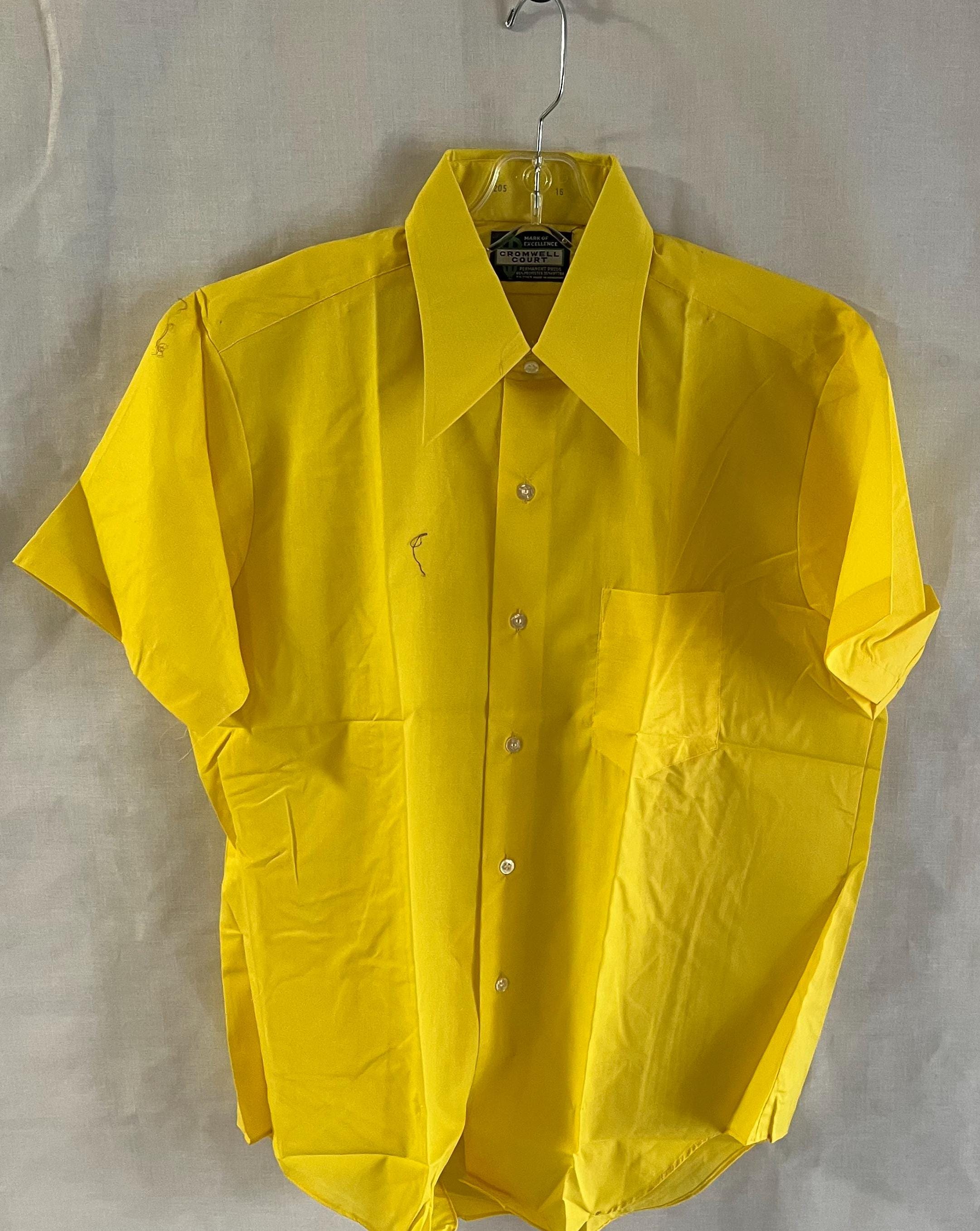 Vintage Mens Big Collar SHIRT 70s 16 Geek Chic Cromwell Court - Etsy