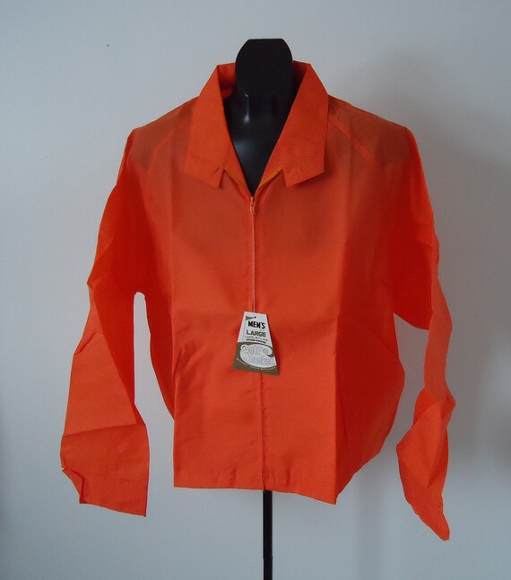 NOS vintage mens nylon golf  jacket L - image 2
