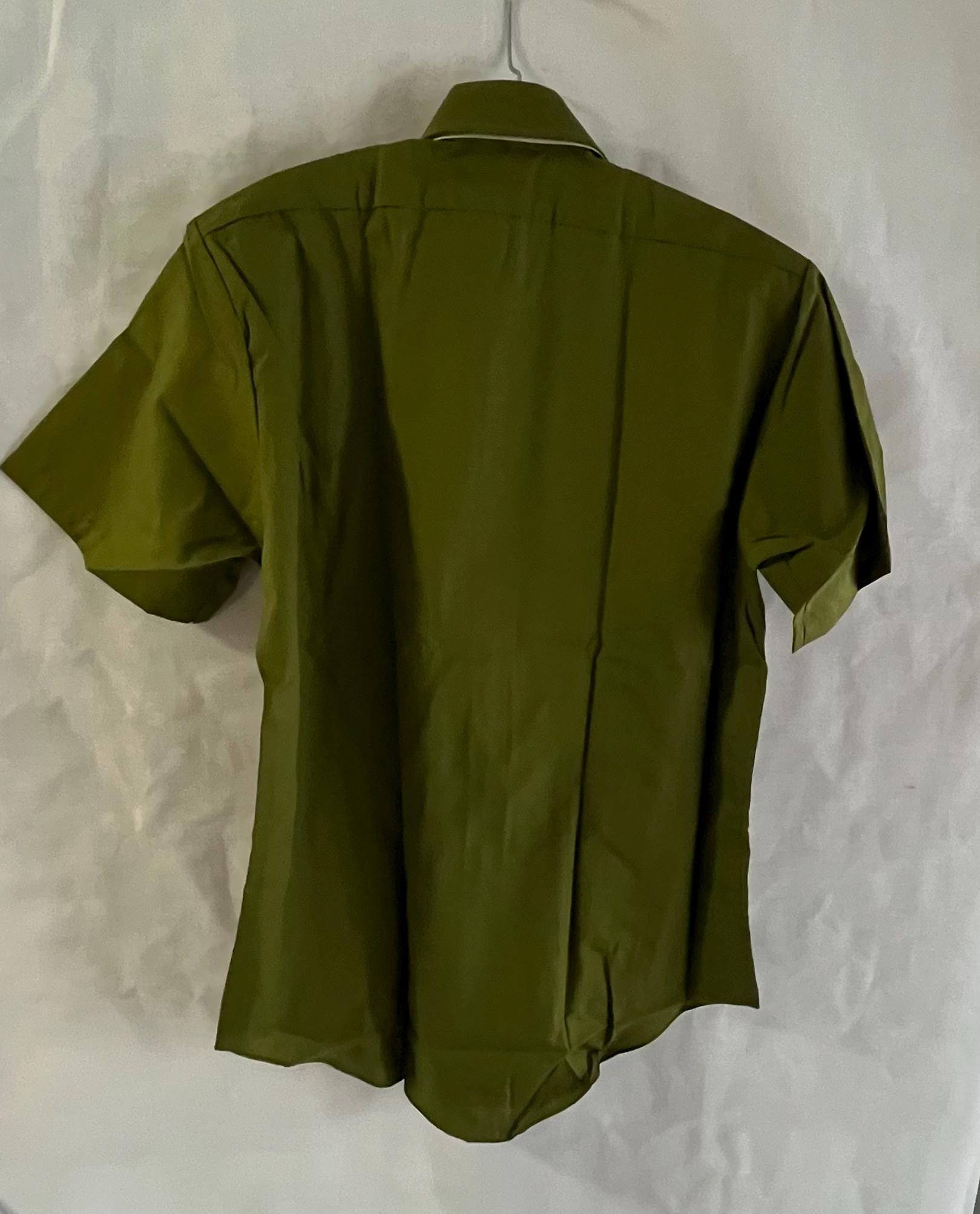Vintage Mens Big Spread Collar SHIRT 70s 15 1/2 Geek Chic NORGATE