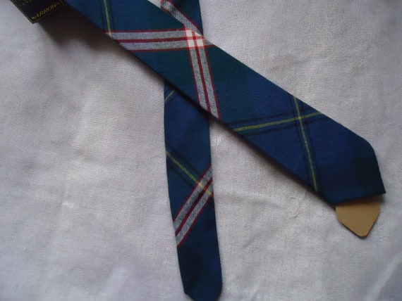 vintage mens skinny necktie CENTENNIAL tartan ARR… - image 5