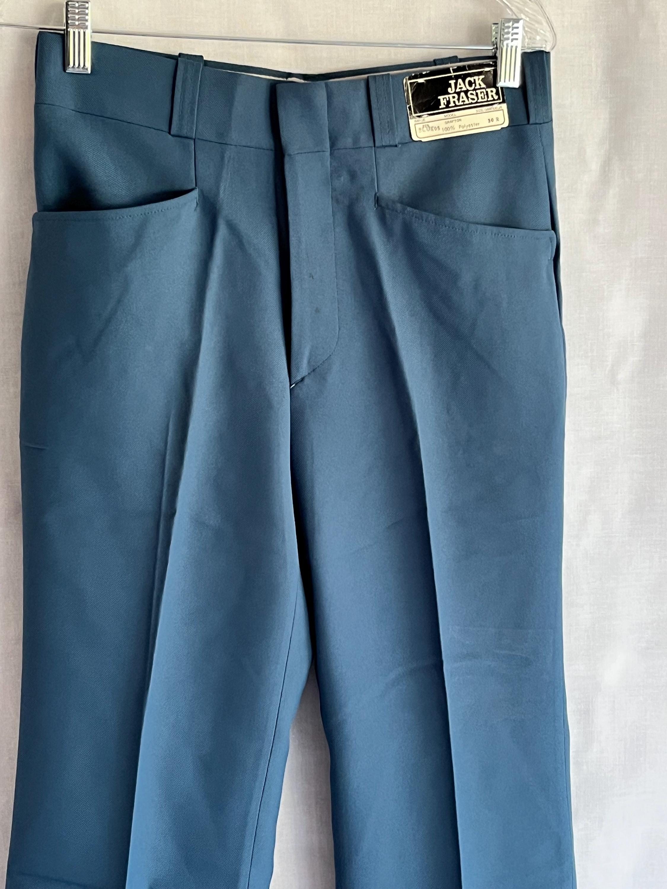 Vintage 70s Men's Flare Dress Pants JACK FRASER POLYESTER 30 Nos - Etsy, image size:2250x3000