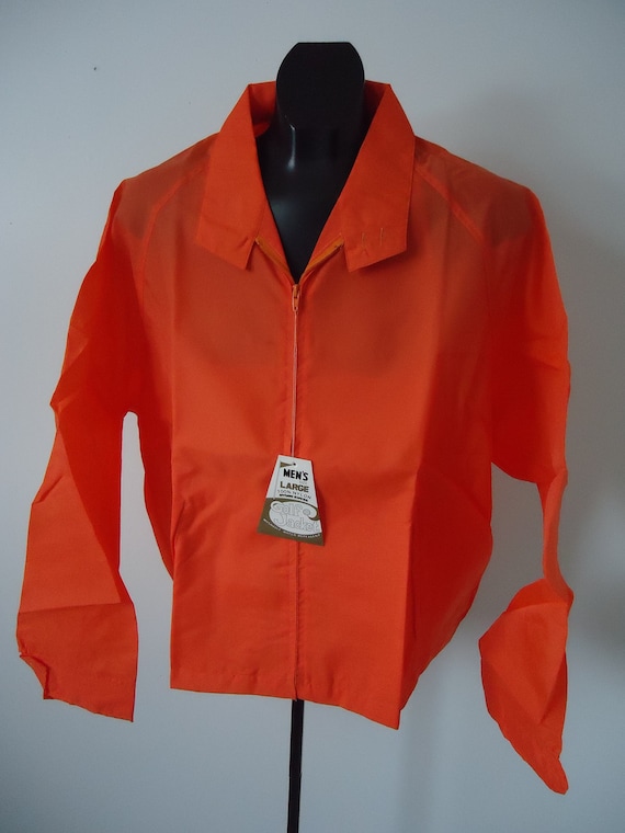 NOS vintage mens nylon golf  jacket L - image 1