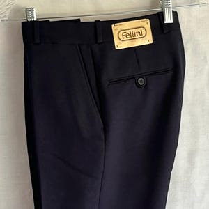 vintage 70s men&#39;s navy dress pants FELLINI POLYESTER 30 CANADA nos