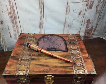 Potion Wood Memory Box - Zodiac Gifts | Handmade Wood Box | Apothecary Box| Wizard Wand Wood Box| Spells and Potion Box| Magic Wand