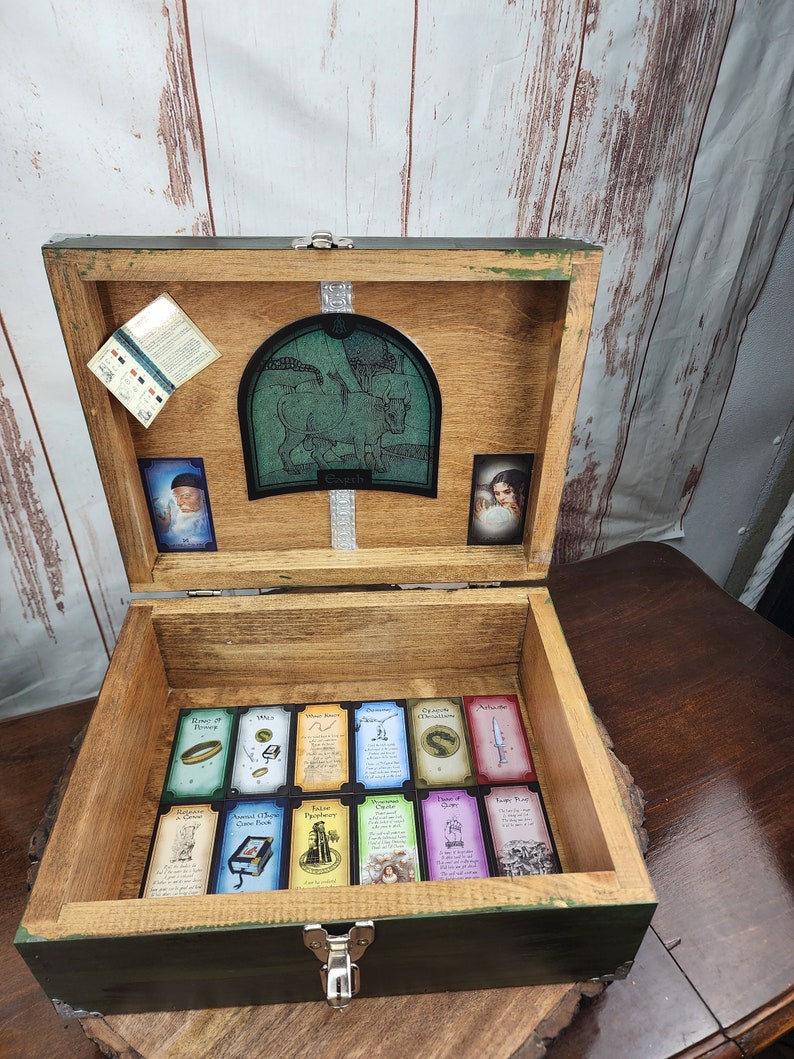 Potion Wood Memory Box Handmade Wood Box Apothecary Box Wizard Wand Wood Box Spells and Potion Box Magic Wand Zodiac Gifts image 6