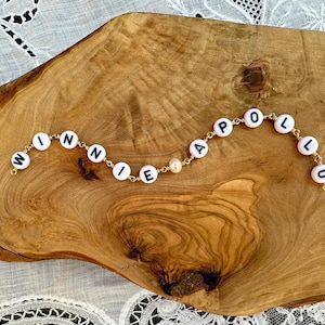 Custom Linked Letter Connectors for Permanent Jewelry, Bracelets or Necklaces - wire wrapped in 14k Gold Fill or Sterling Silver