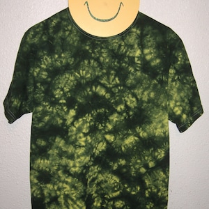 Duck (Yellow & Green) Scrunch Tie Dyed T-Shirt Medium #17