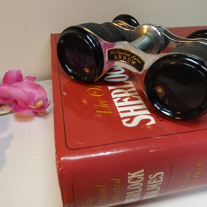 Antique Japanese Theater Binoculars Opera Glasses Small Binoculars Black Bakelite Metal Body Lady&#39;s Binocular. Japan.Sport glasses.Gift