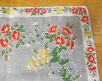 Vintage Ladies collectible handkerchief batiste cotton New old stock. privet collection. Gift for her, floral