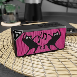 Bluetooth Speaker, Retro Funky Dancing Cat Speaker, Cute Wireless Speaker, Host Hostess Music Lover Gift, Fun Home Decor