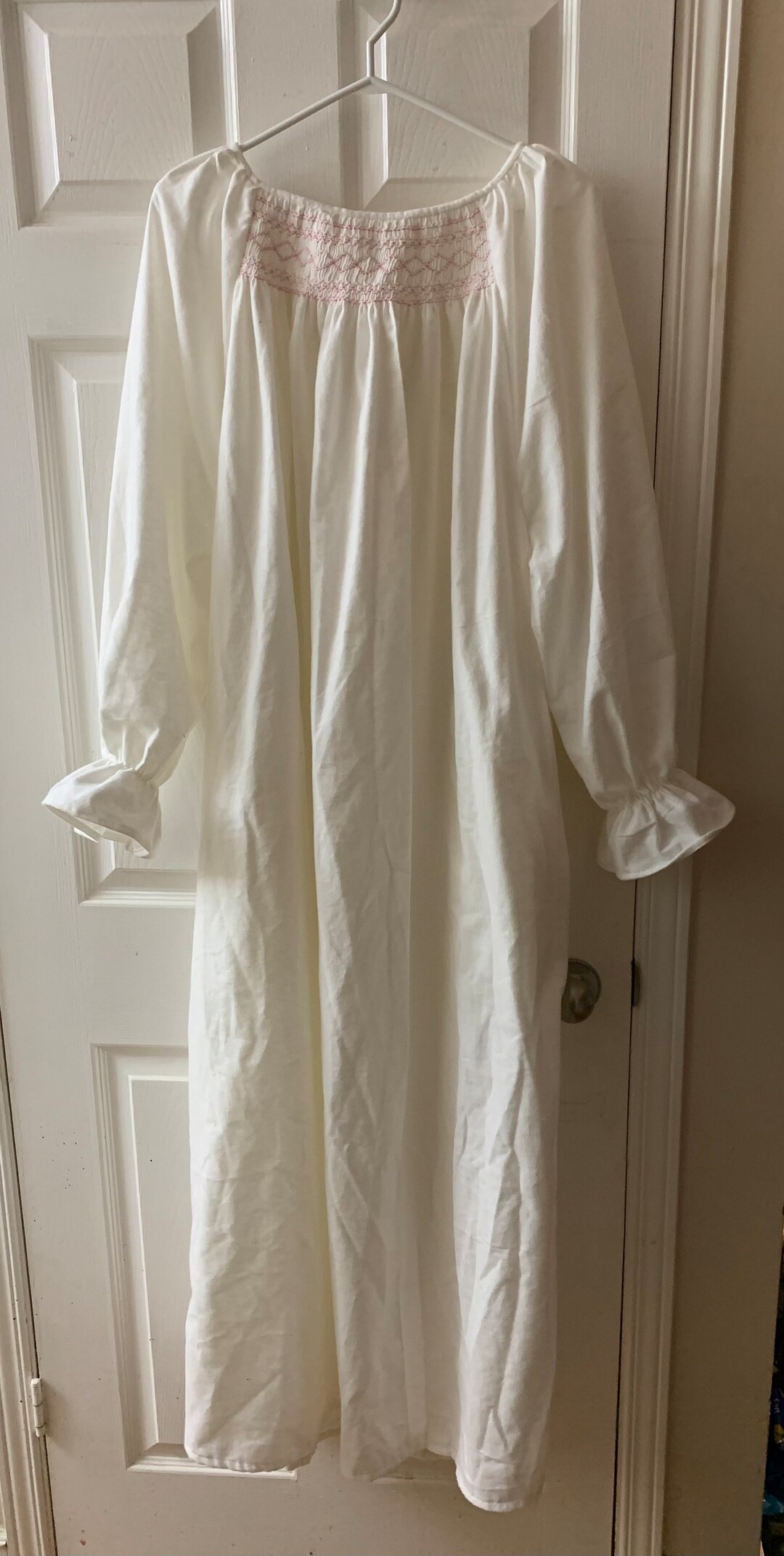 Hooded Jacquard Flannel Nightgown