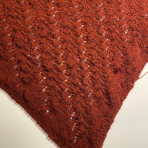 Hand Knitted Triangle  Scarf - Alpaca