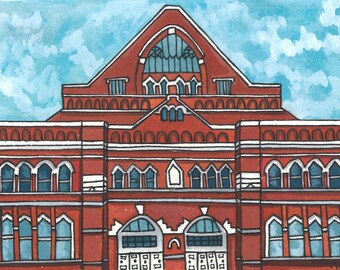 Nashville TN, Nashville Print, City Art, Travel Gift, Nashville Art, Small Print, Music City Print