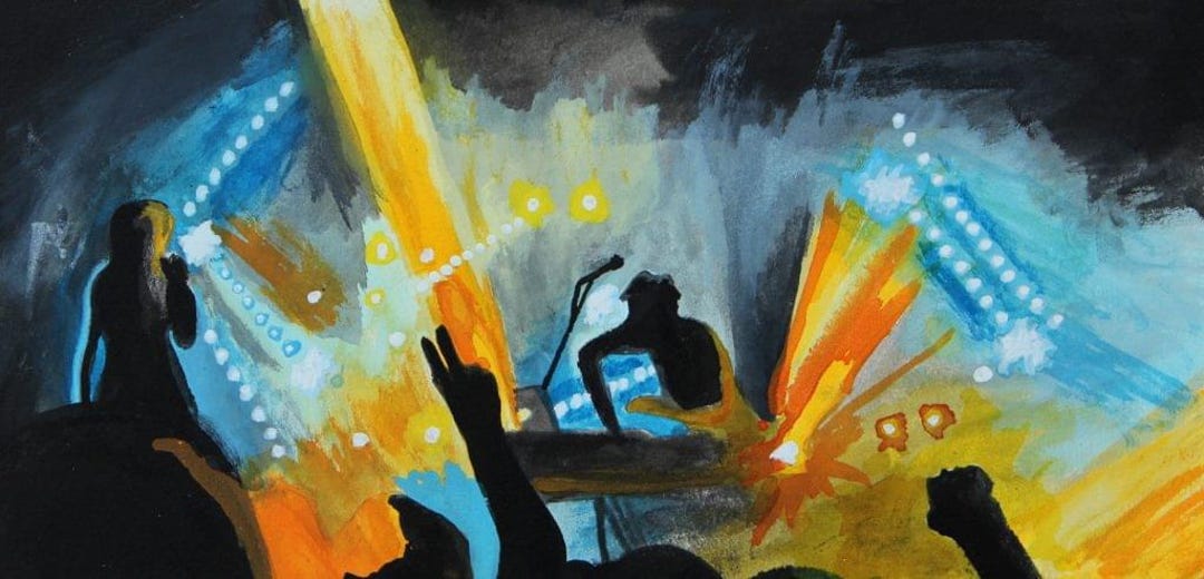 Sylvan Esso Art Print, Concert Art, Music Wall Art Print, Abstract Art