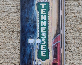 Tennessee Theatre Magnet, Knoxville TN, Knoxville Magnet, Knoxville Gift, Tennessee Fridge Magnet, Kitchen Decor, Decorative Magnet, Art