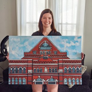 24 x 36 inch Ryman Auditorium Poster Print, Nashville Art, Nashville Souvenir, Poster Art, Large Wall Art, Nashville TN, Music City Print