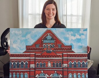 24 x 36 inch Nashville Art, Nashville Souvenir, Poster Art, Large Wall Art, Nashville TN, Music City Print