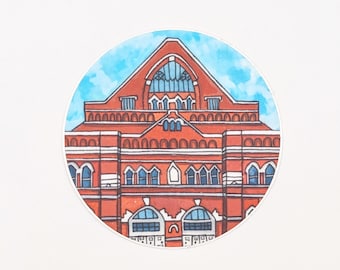 Vinyl 3 inch Circle Art Stickers, Nashville TN, Nashville Gift, Nashville Souvenir