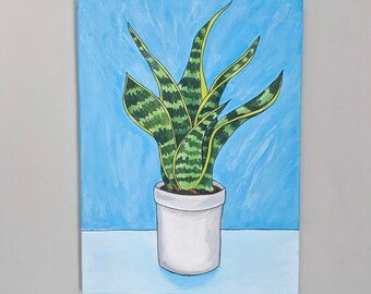 Snake Plant Original Watercolor Painting, Snake Plant Gift, Plant Lovers  Gift, Plant Art Wall Decor, Original Plant Artwork, Living Room - Etsy