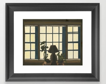 Still Life Art Print, Living Room Wall Art Decor, Plant Art, Window Art, 11 x 14 inch Print, Reproduction Print, Print Wall Art