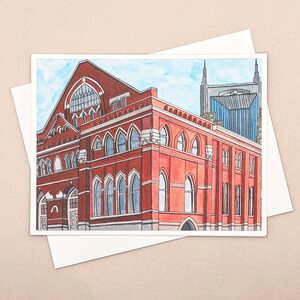 Nashville TN cards, Ryman Auditorium, blank cards, notecards set, notecards with envelopes, notecards art print