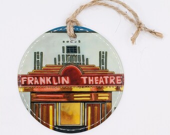 Franklin Theatre Ornament, Tennessee Christmas, Franklin Christmas Ornament, Christmas Gifts, Christmas Decorations, Downtown Franklin TN