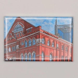 Ryman Auditorium Magnet, Nashville TN, Art Fridge Magnet, Kitchen Decor, Decorative Magnet, Nashville Art Gift, Nashville Architecture