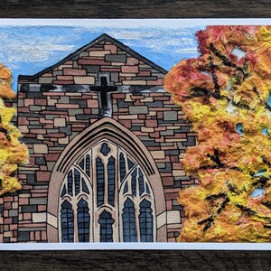 Scarritt Bennett Chapel Print, Nashville architecture print, church painting, church print, architecture print, architecture art