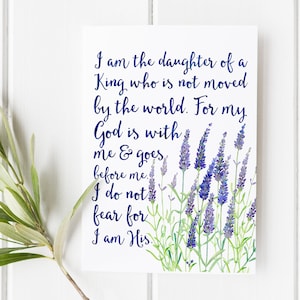 Tochter eines Königs Druck, 2 Korinther 6:18, christliche Wandkunst, Bibel-Vers-Wandkunst, auf Glauben basierendes Geschenk, inspirierende Schrift, religiös