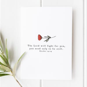 Exodus 14:14 - The Lord will Fight For you - Bible Verse Art Print - Scripture Art - Bible verse Wall Art - Christian Gifts - Religious
