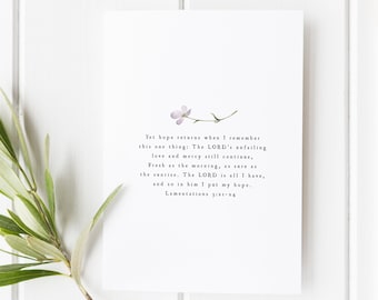 Klaagliederen 3 23 Print His Mercies Are New Minimale schriftkunst
