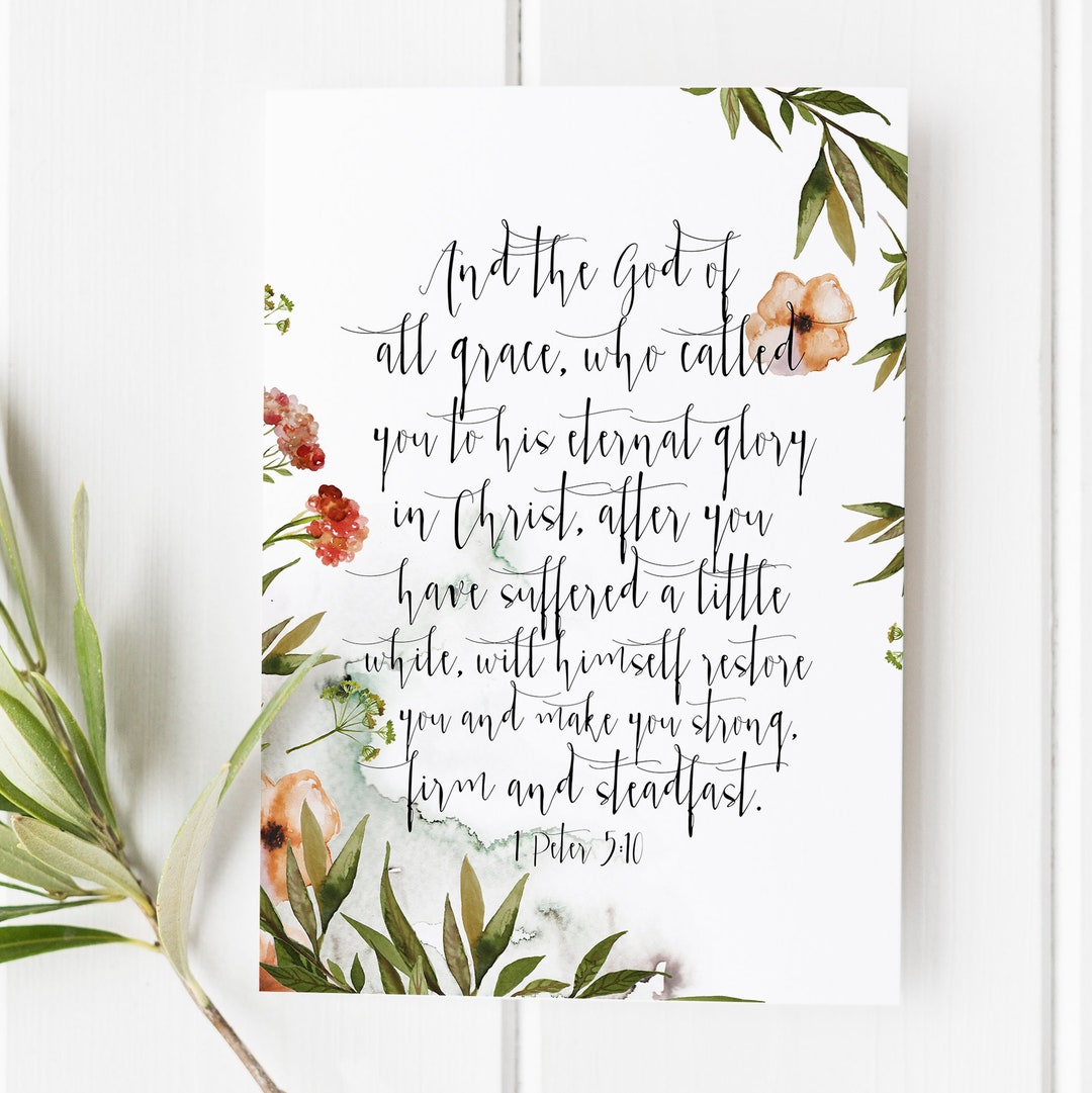 Restore Scripture Peter 1 Peter 5:10 Scripture Print, Christian Wall Art, Inspirational Faith ...
