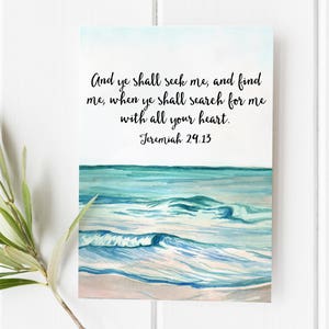 Jeremias 29:13 - Vós me buscareis e me encontrareis - Arte das Escrituras - Arte de parede com versículos da Bíblia - Impressões de versículos da Bíblia - Versículos da Bíblia personalizados