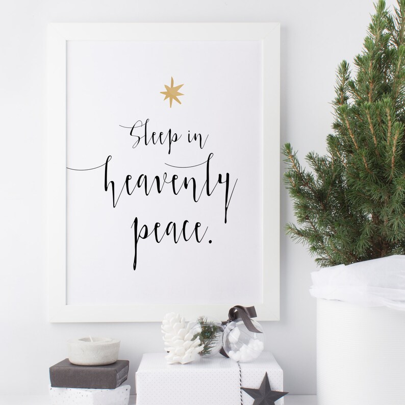 Sleep in heavenly peace Silent night Christmas Carol Etsy
