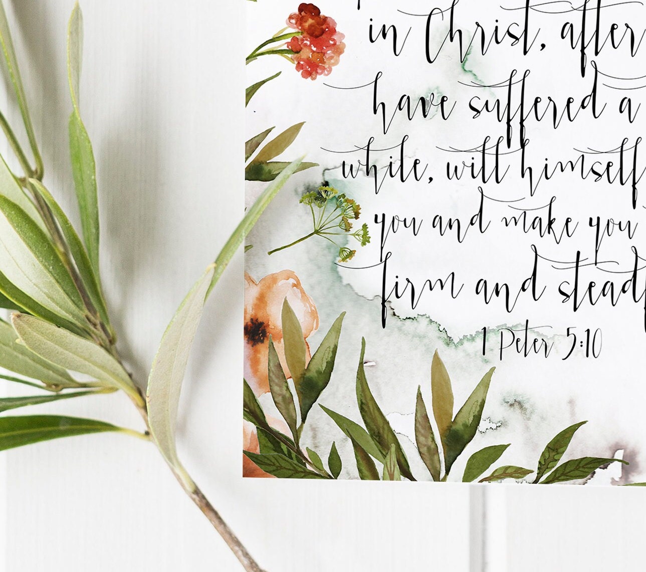 Restore Scripture Peter 1 Peter 5:10 Scripture Print, God of All Grace, Restoration Faith Decor ...
