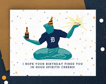 Spirit of Detroit Birthday Greeting Card