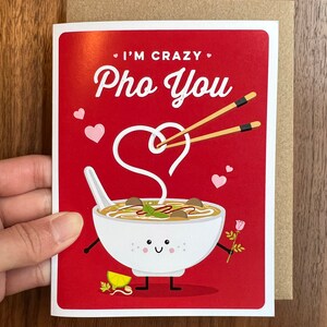 I'm Crazy Pho For You Food Pun Love Card image 2