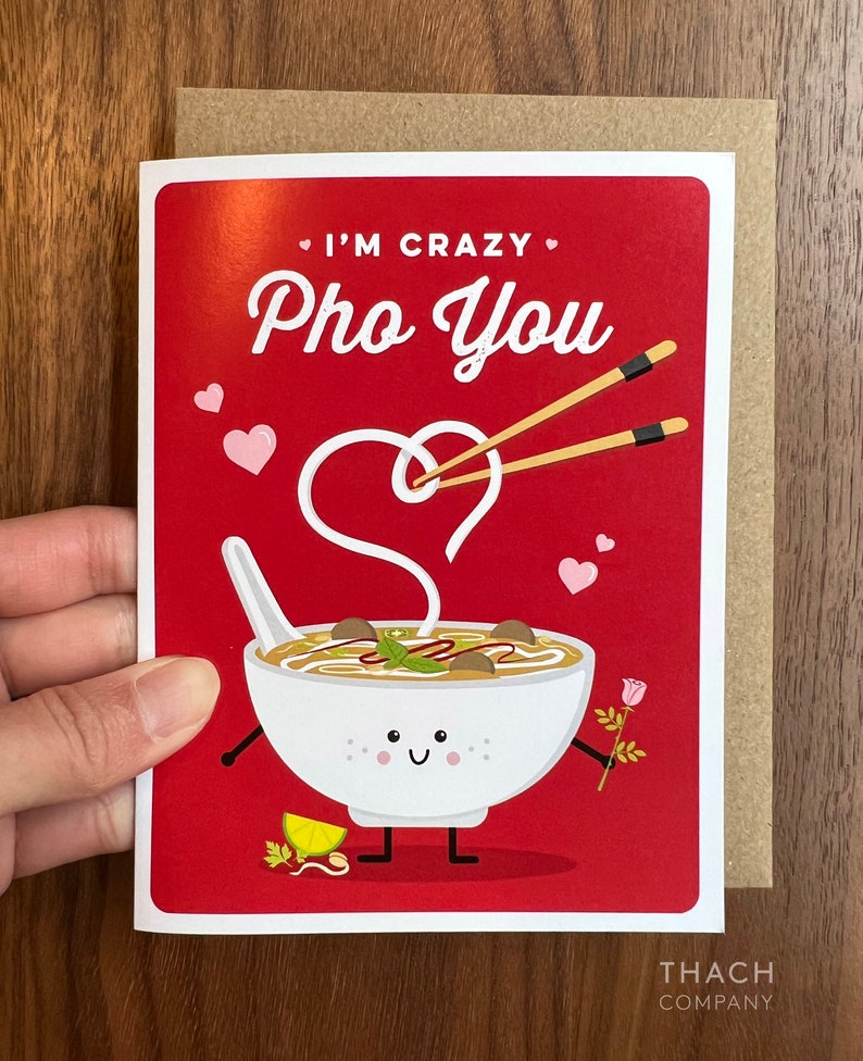 I'm Crazy Pho For You Food Pun Love Card image 2