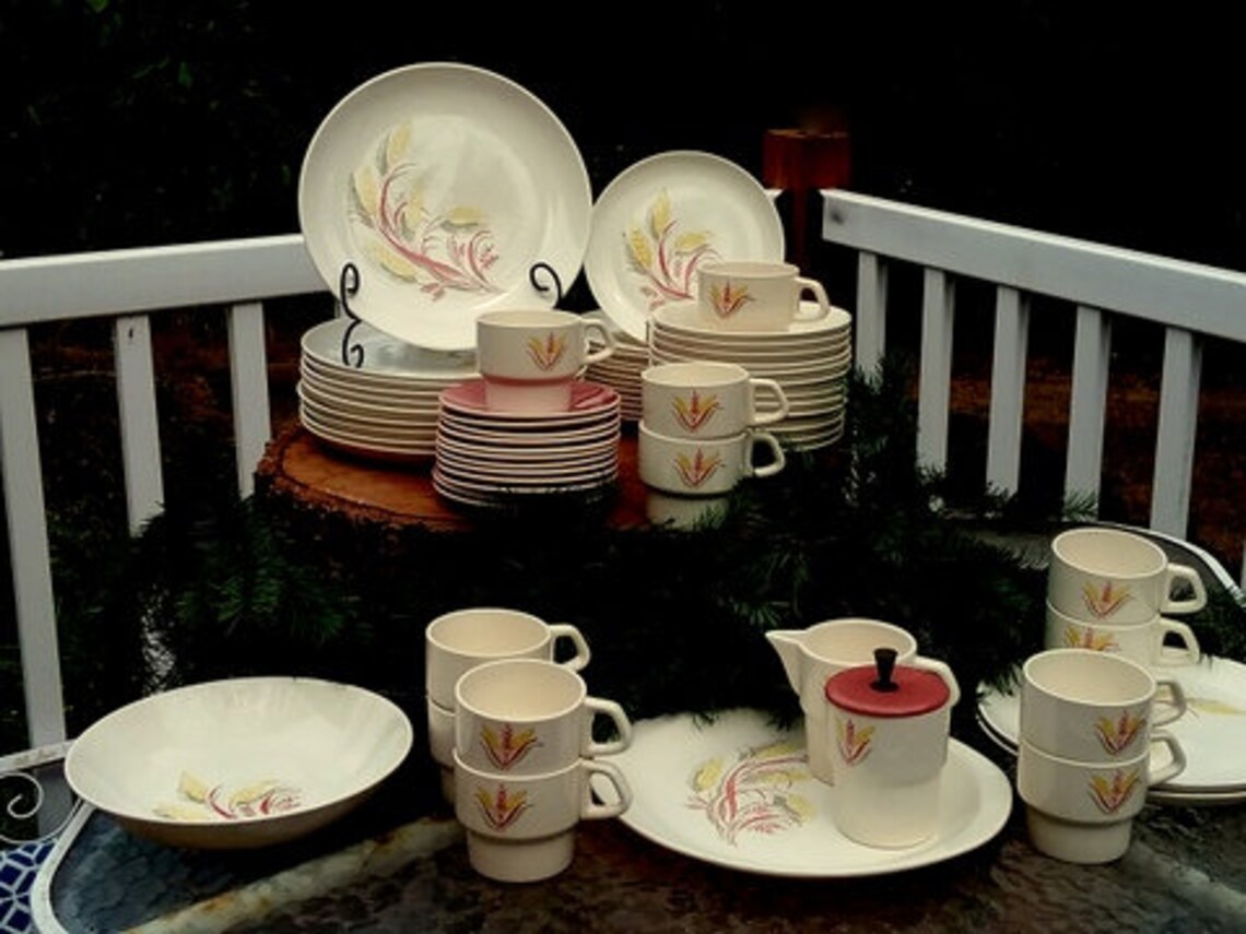 Classic 1970s Stetson Wheat STT107 Pattern Dinnerware Etsy