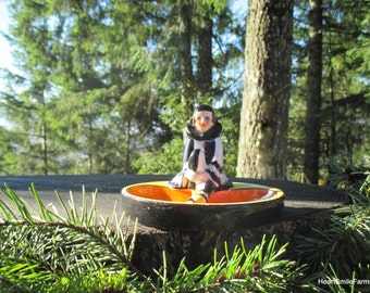 Noritake Art Deco Figural Trinket Dish - Noritake Red M Wreath - Noritake Lusterware Pierrot Clown