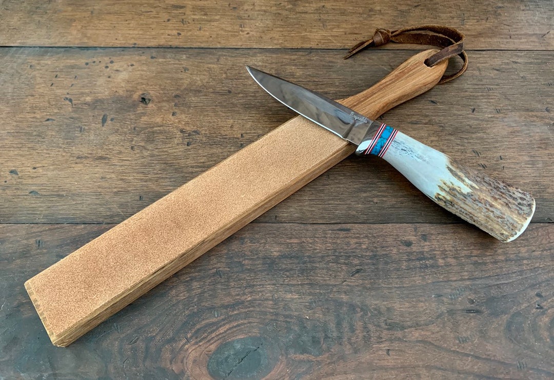 Leather Knife Strop Made From Hardwood Etsy
