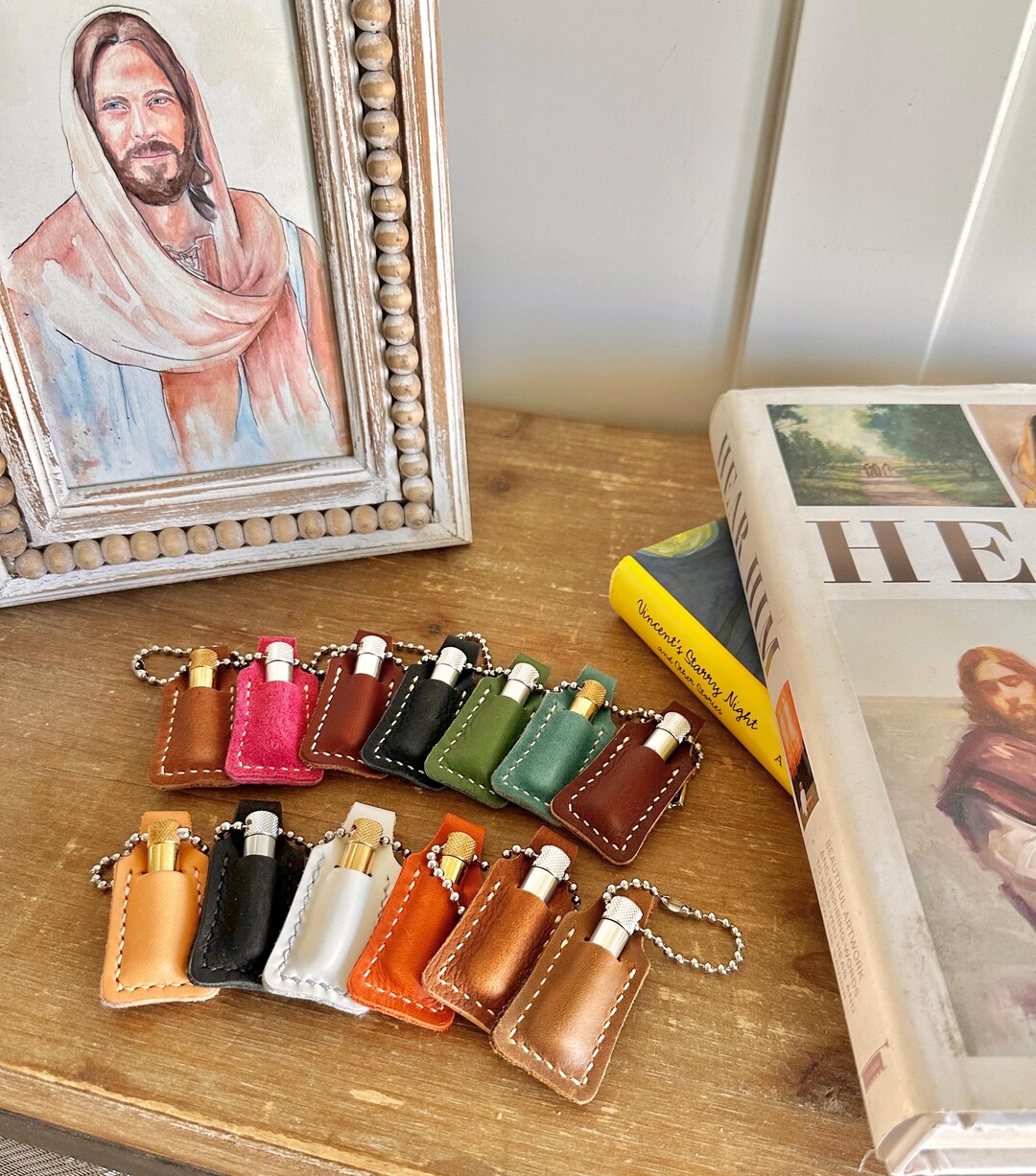Leather Oil Vial Keychain(vial Included) - Etsy