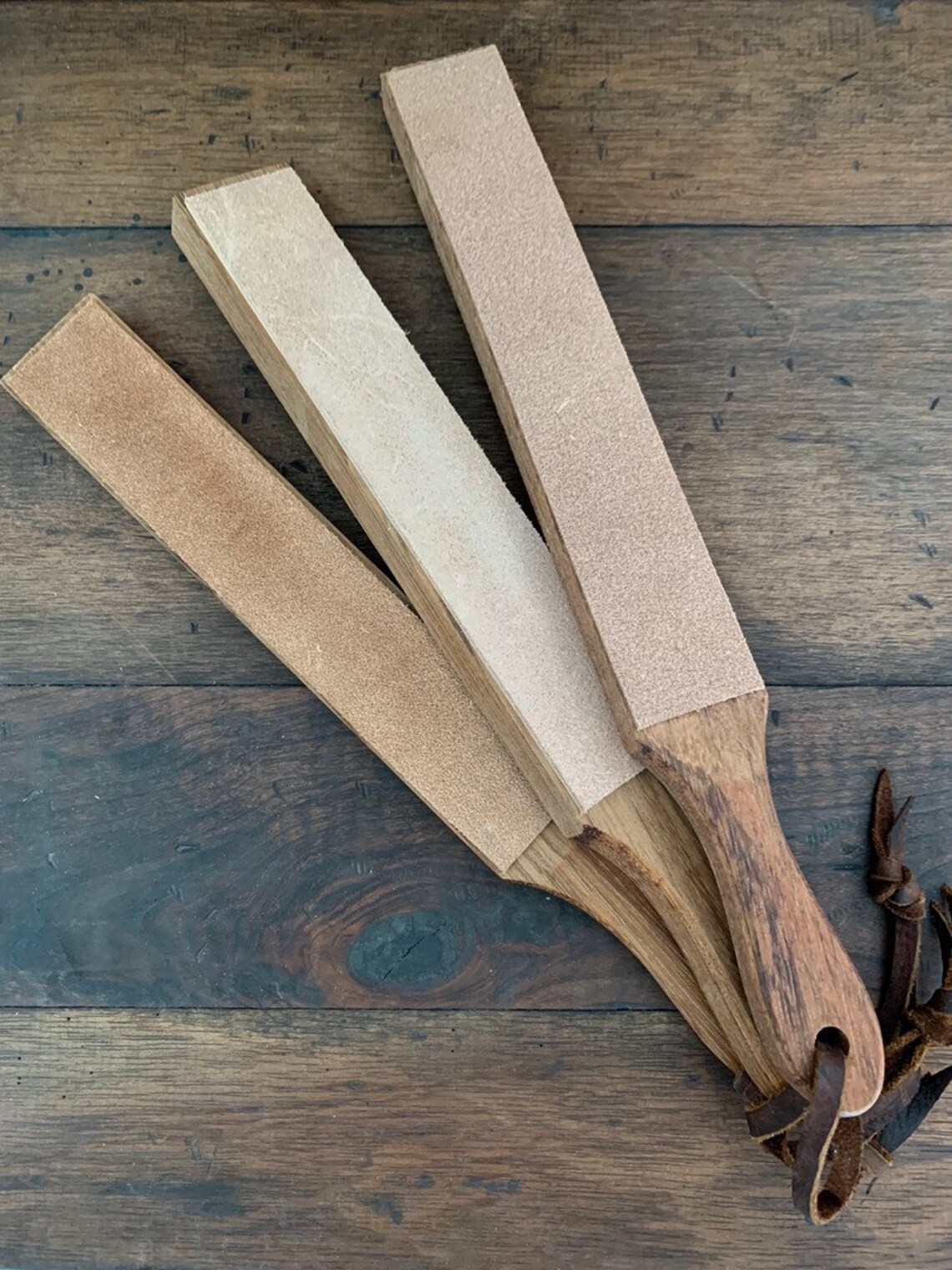 Leather Knife Strop Made From Hardwood Etsy
