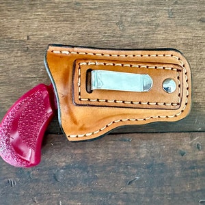 IWB Cognac NAA Leather Holster for .22 Pug