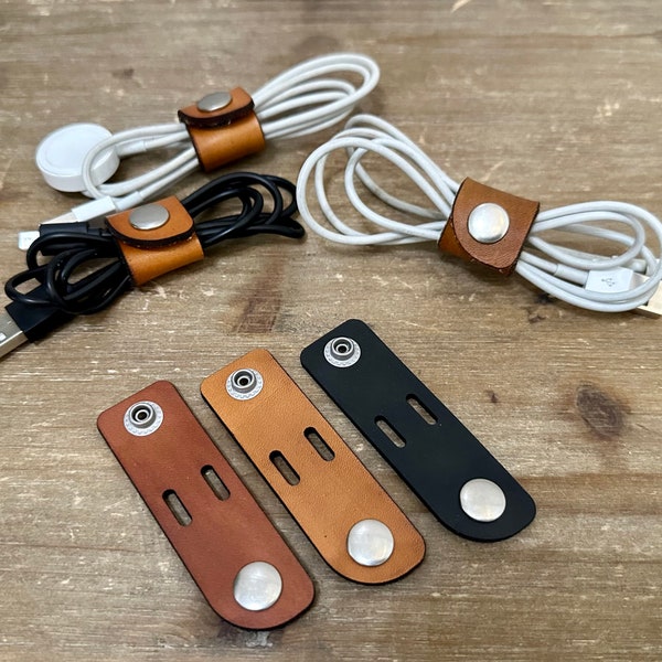3 Pack Leather Cord Keeper,Cord Organizer,Cable Straps,Usb Holder