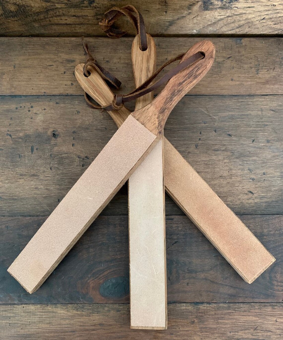 Leather Knife Strop Made From Hardwood Etsy