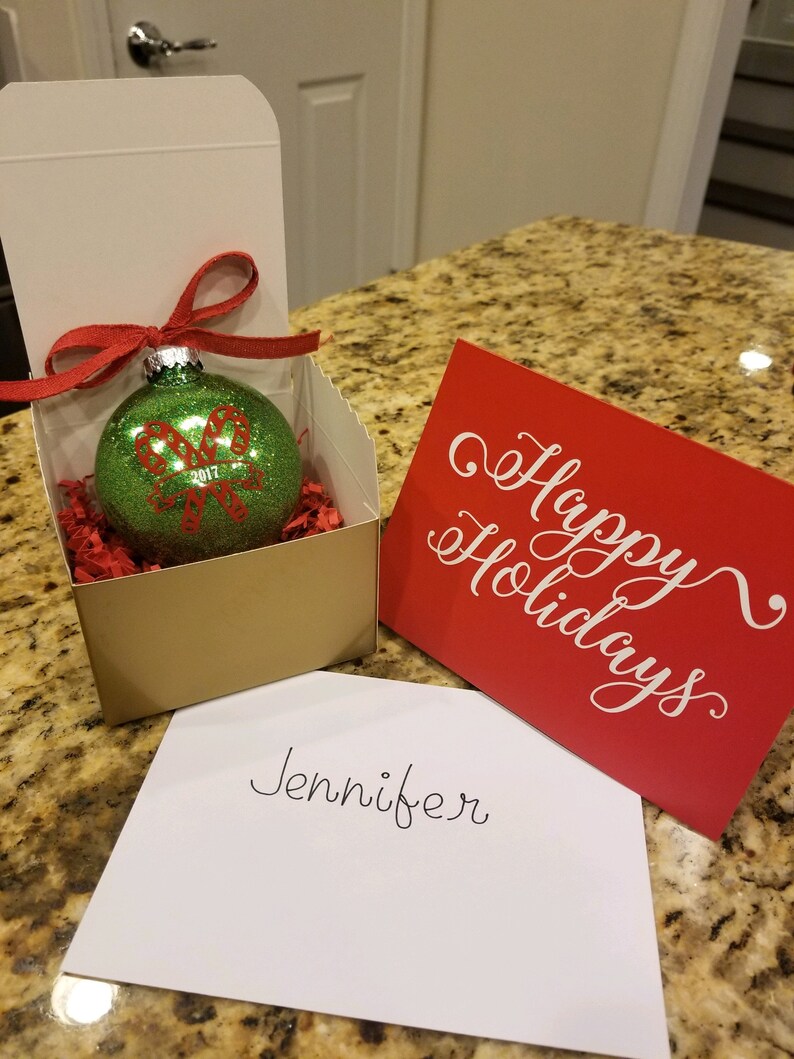 Holiday Ornament Gift Sets Ornament Card and Gift Box Etsy